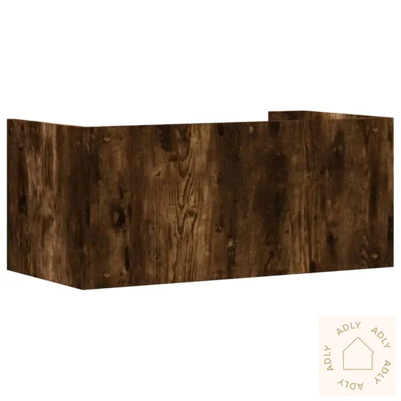 Vegghylle Røkt Eik 70,5X35X30,5 Cm Konstruert Tre