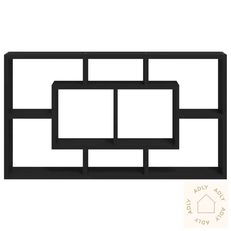 Vegghylle Med 8 Rom Svart