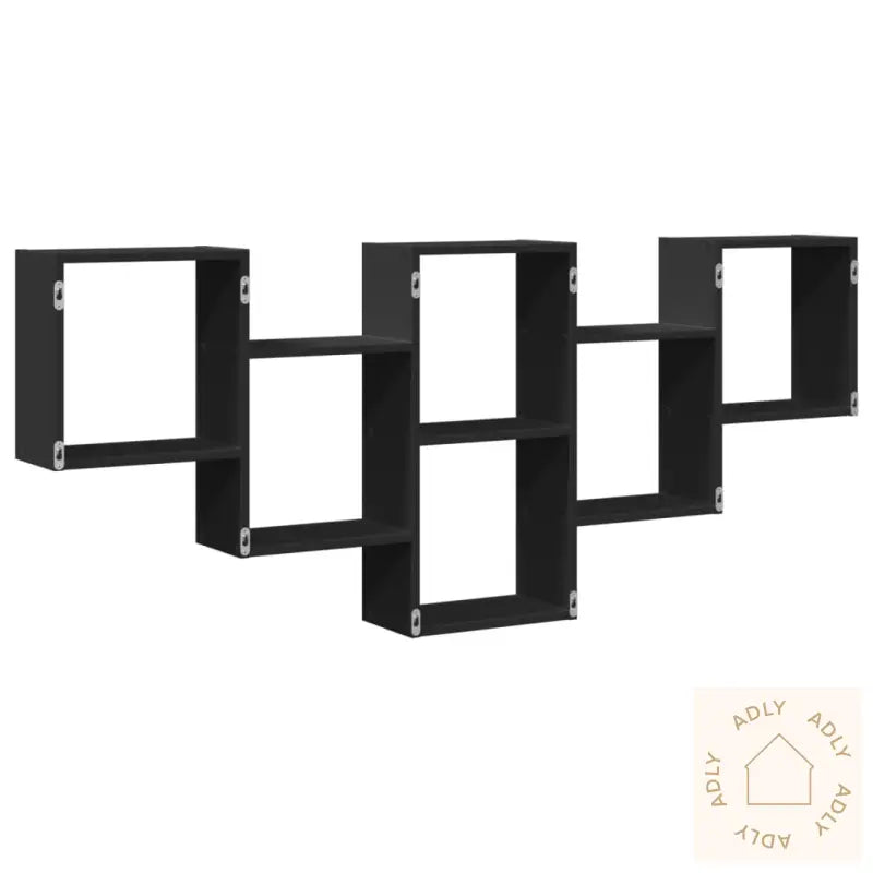Vegghylle Svart 159X18X66 Cm Konstruert Tre