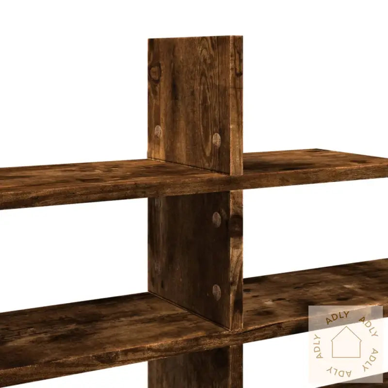 Vegghylle Røkt Eik 124,5X18X60,5 Cm Konstruert Tre