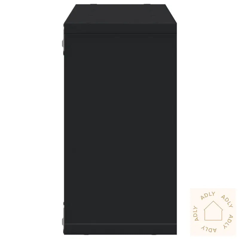 Veggskap 100X16X30 Cm Svart Konstruert Tre