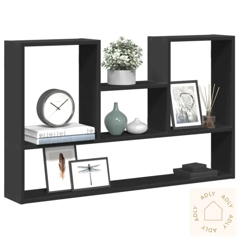 Vegghylle Svart 99X15X60 Cm Konstruert Tre