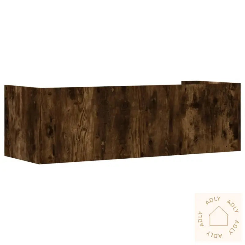 Vegghylle Røkt Eik 100X35X30,5 Cm Konstruert Tre