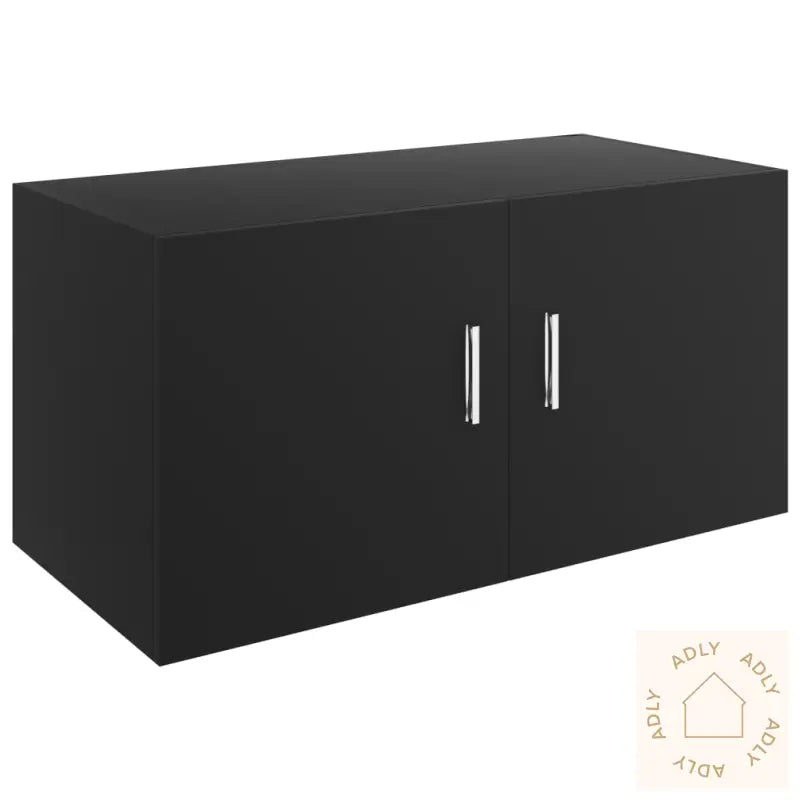 Veggmontert Skap Svart 80X39X40 Cm Konstruert Tre