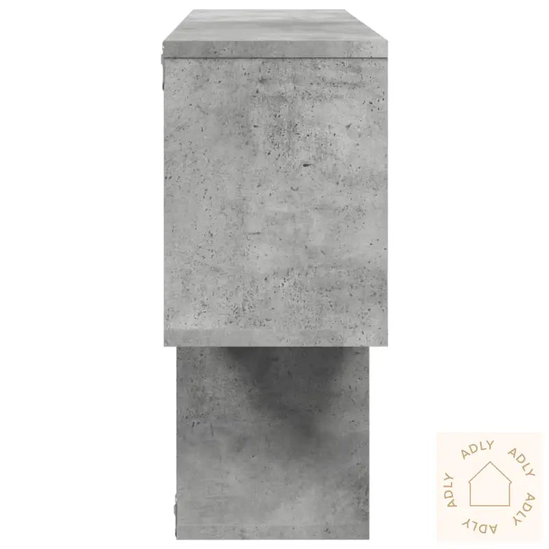 Vegghylle Betonggrå 100X20X53 Cm Konstruert Tre