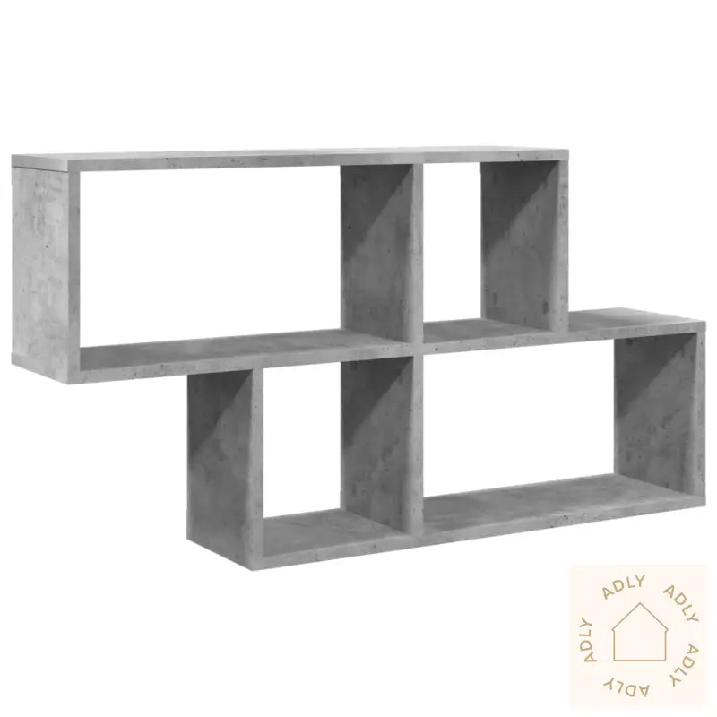 Vegghylle Betonggrå 100X20X53 Cm Konstruert Tre