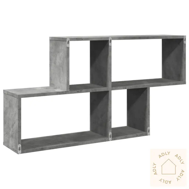 Vegghylle Betonggrå 100X20X53 Cm Konstruert Tre