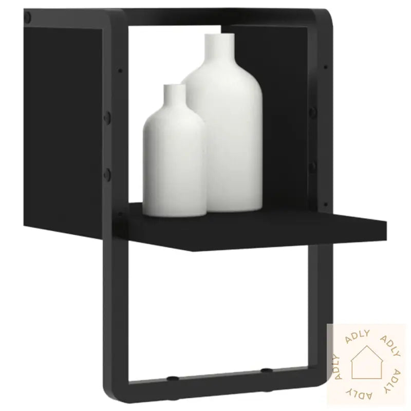 Vegghylle Med Stang Svart 20X25X30 Cm