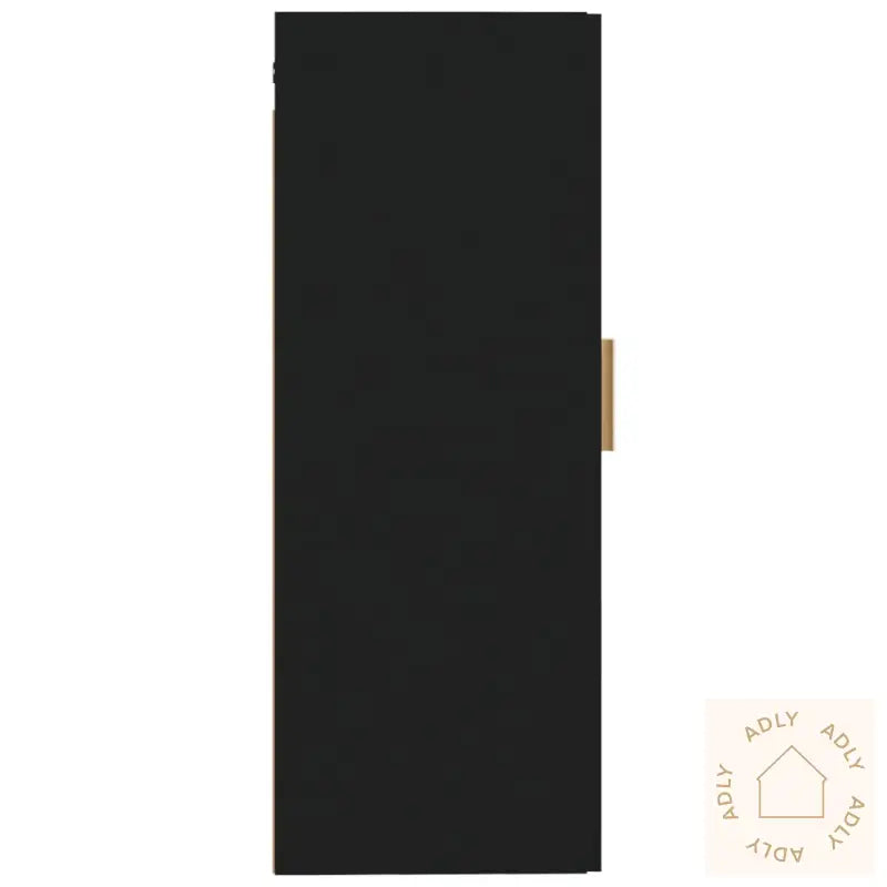 Veggskap Svart 35X34X90 Cm Konstruert Tre