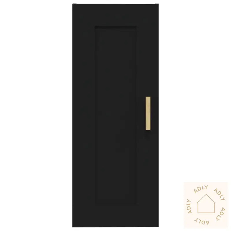 Veggskap Svart 35X34X90 Cm Konstruert Tre