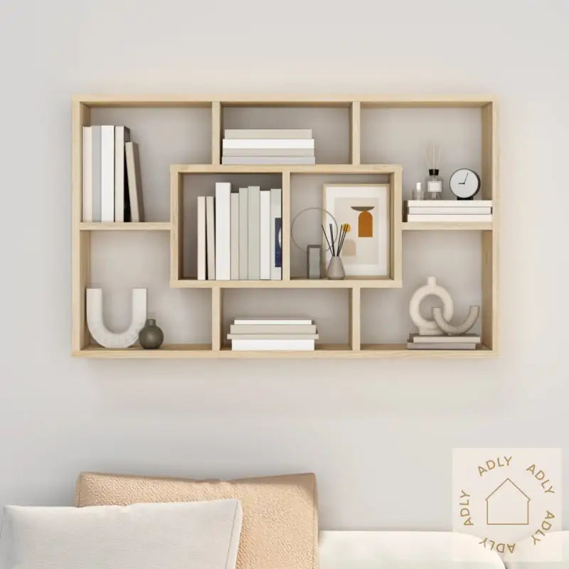Vegghylle Sonoma Eik 85X16X52,5 Cm Konstruert Tre