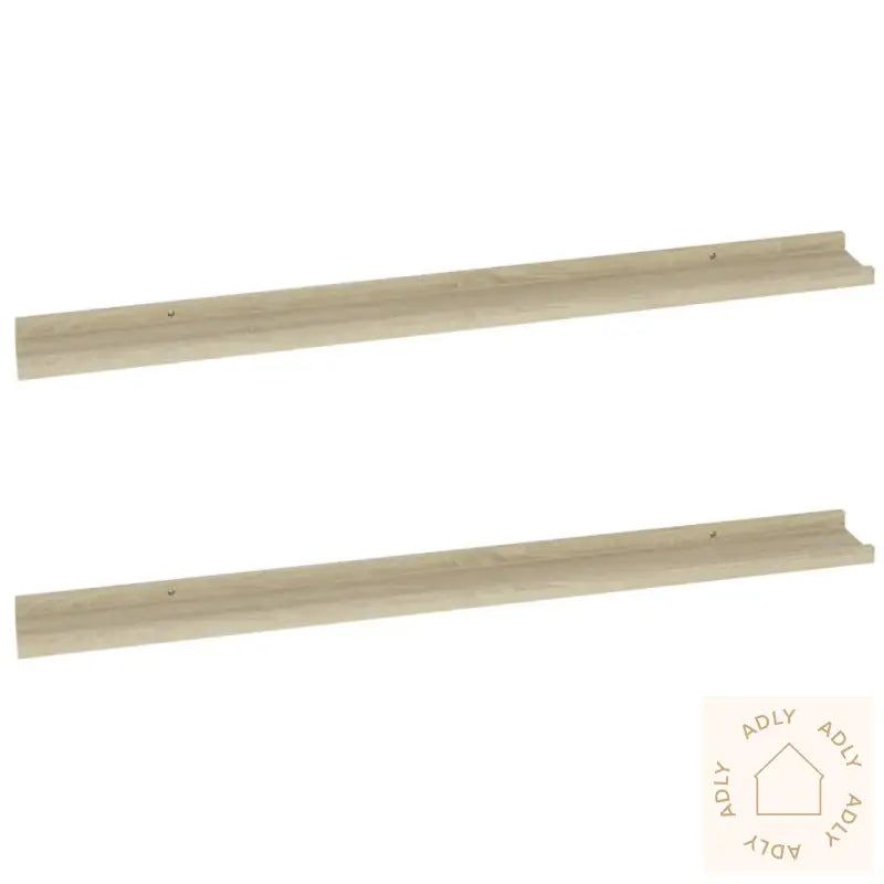 Vegghyller 2 Stk Sonoma Eik 100X9X3 Cm