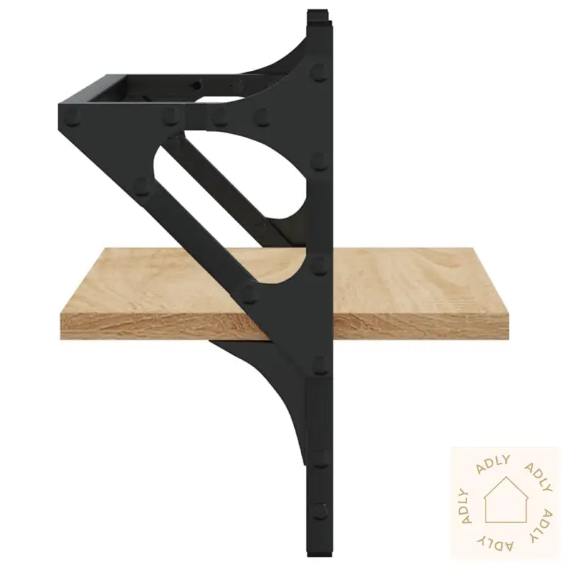 Vegghyller Med Stenger 2 Stk Sonoma Eik 40X25X30 Cm