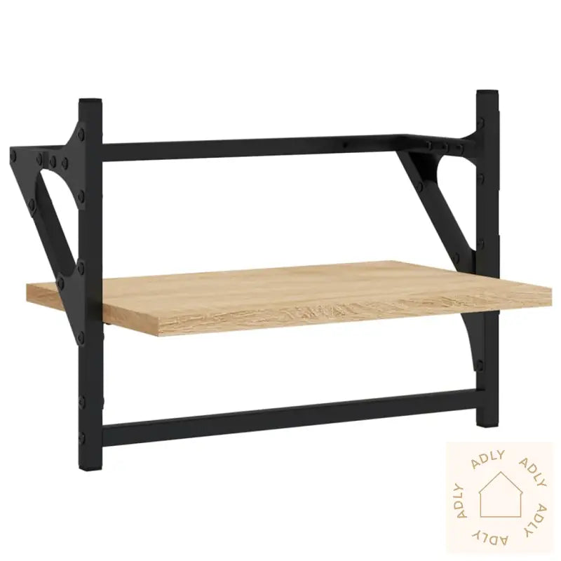 Vegghyller Med Stenger 2 Stk Sonoma Eik 40X25X30 Cm