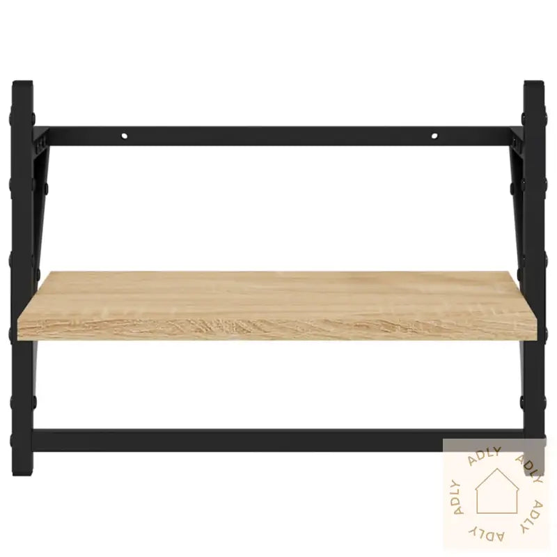 Vegghyller Med Stenger 2 Stk Sonoma Eik 40X25X30 Cm
