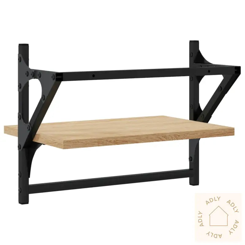 Vegghyller Med Stenger 2 Stk Sonoma Eik 40X25X30 Cm