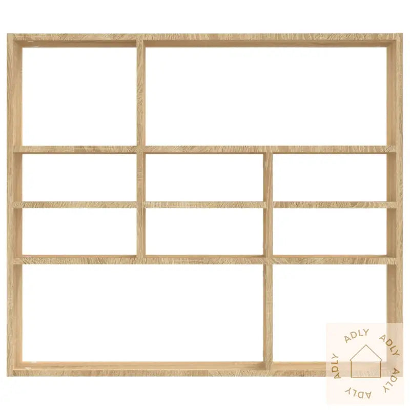 Vegghylle Sonoma Eik 90X16X78 Cm Konstruert Tre