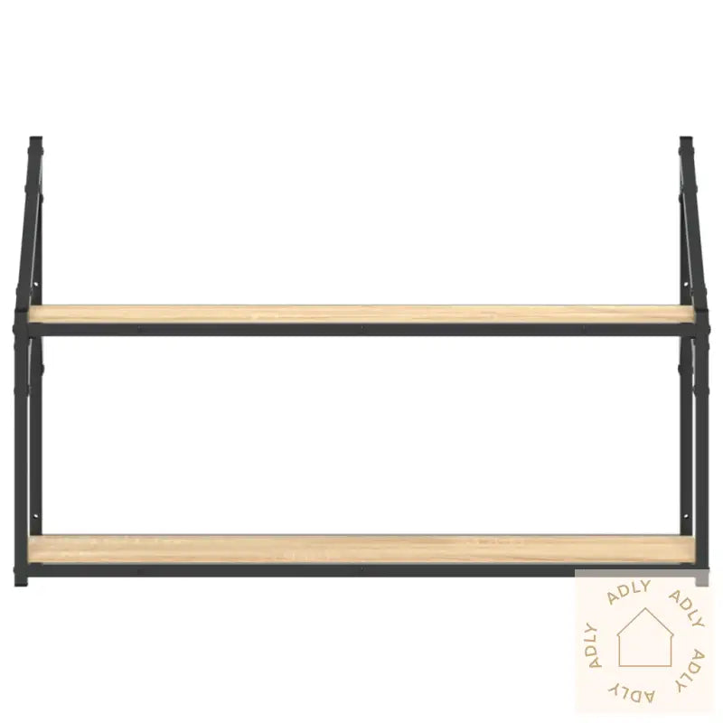 Vegghylle 3 Etasjer Sonoma Eik 80X21X51 Cm Konstruert Tre