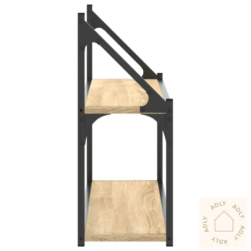 Vegghylle 3 Etasjer Sonoma Eik 80X21X51 Cm Konstruert Tre