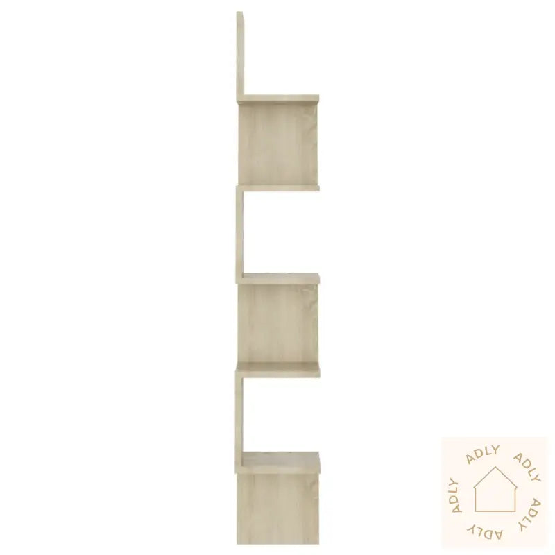 Veggmontert Hjørnehylle Sonoma Eik 20X20X127,5Cm Konstruert Tre