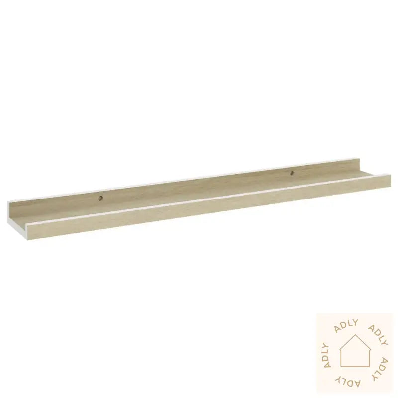 Vegghyller 4 Stk Hvit Og Sonoma Eik 60X9X3 Cm