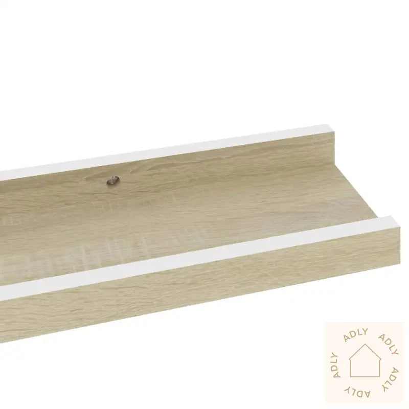 Vegghyller 4 Stk Hvit Og Sonoma Eik 60X9X3 Cm