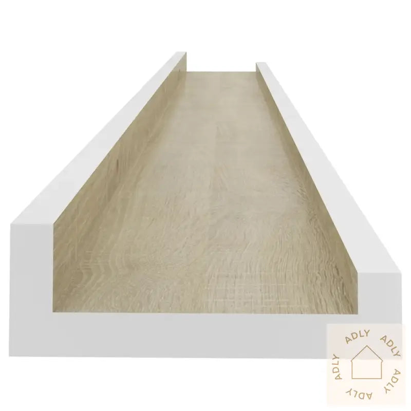 Vegghyller 2 Stk Hvit Og Sonoma Eik 80X9X3 Cm