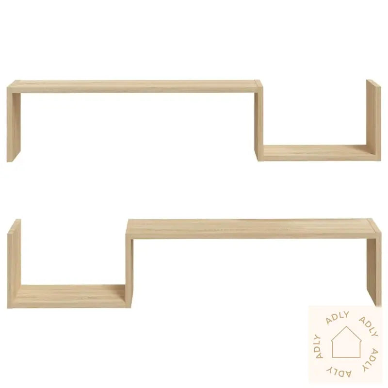Vegghyller 2 Stk Sonoma Eik 100X15X20 Cm Konstruert Tre
