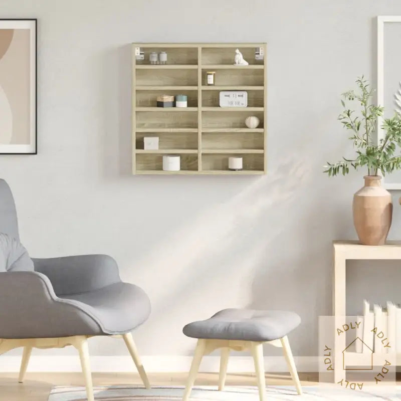 Hyller Sonoma Eik 60X8,5X58 Cm Konstruert Tre