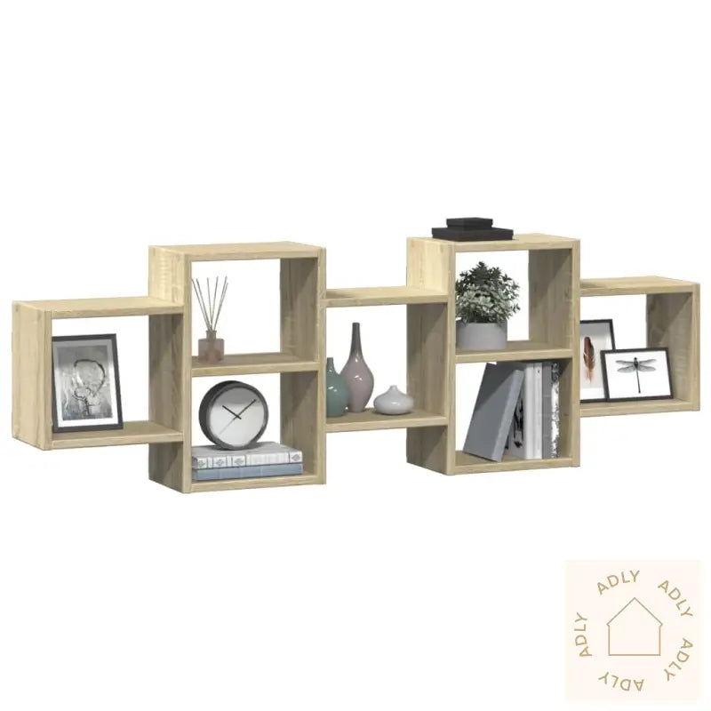 Vegghylle Sonoma Eik 129X18X42 Cm Konstruert Tre