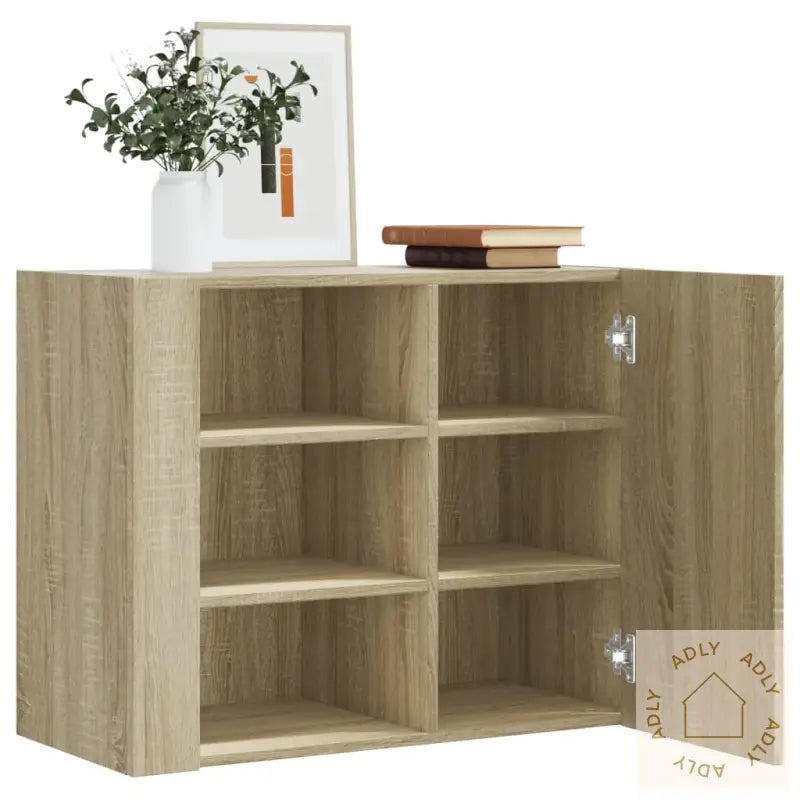 Veggskap Sonoma Eik 75X35X60 Cm Konstruert Tre