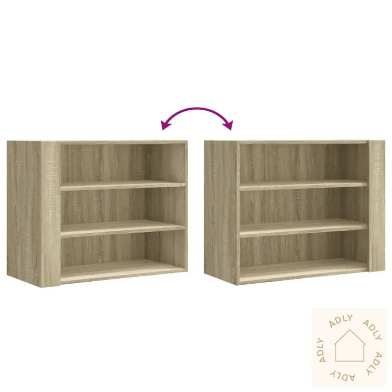 Veggskap Sonoma Eik 75X35X60 Cm Konstruert Tre