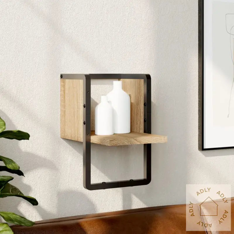 Vegghylle Med Stang Sonoma Eik 20X25X30 Cm