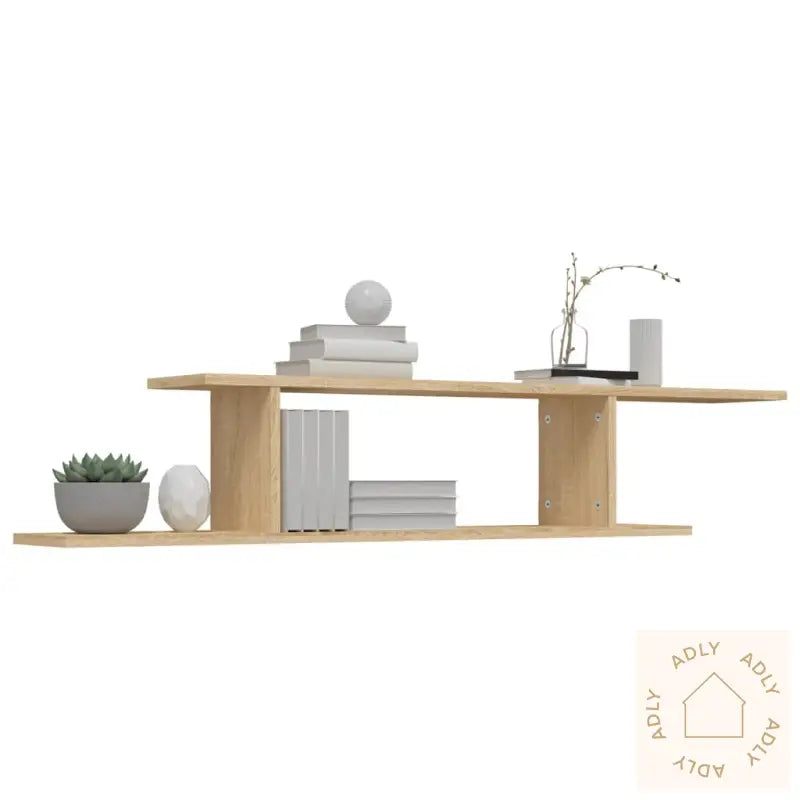 Veggmontert Tv-Hylle Sonoma Eik 125X18X23 Cm Konstruert Tre
