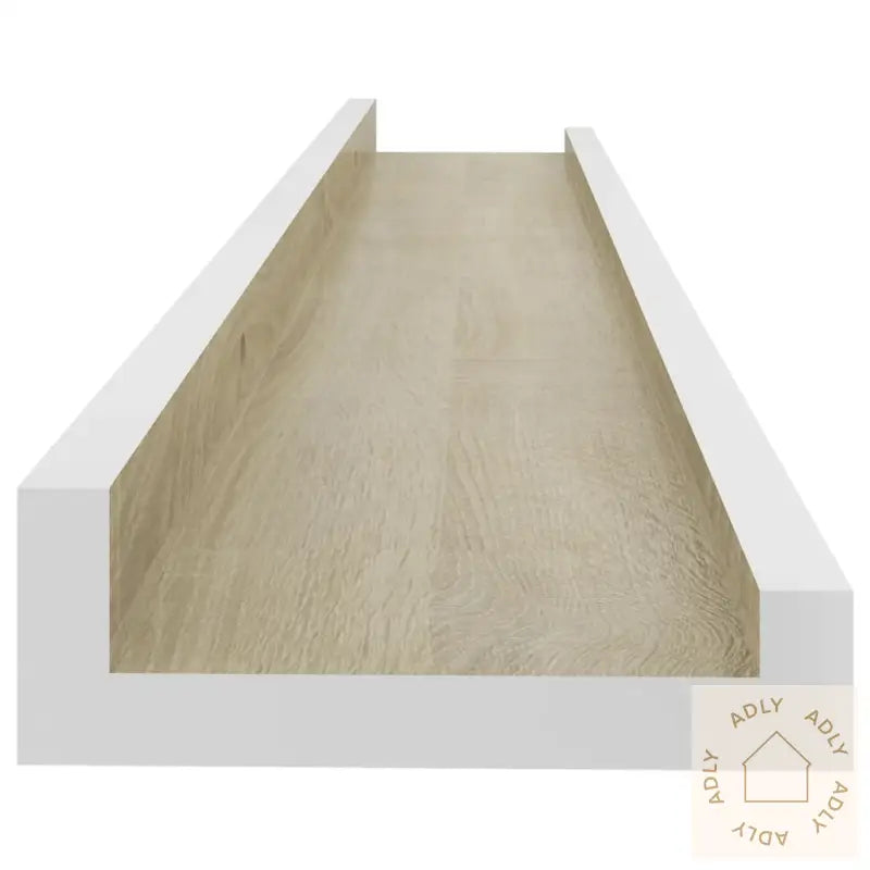 Vegghyller 2 Stk Hvit Og Sonoma Eik 60X9X3 Cm