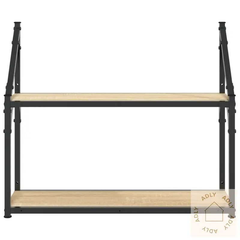 Vegghylle 3 Etasjer Sonoma Eik 60X21X51 Cm Konstruert Tre