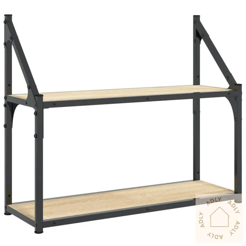 Vegghylle 3 Etasjer Sonoma Eik 60X21X51 Cm Konstruert Tre