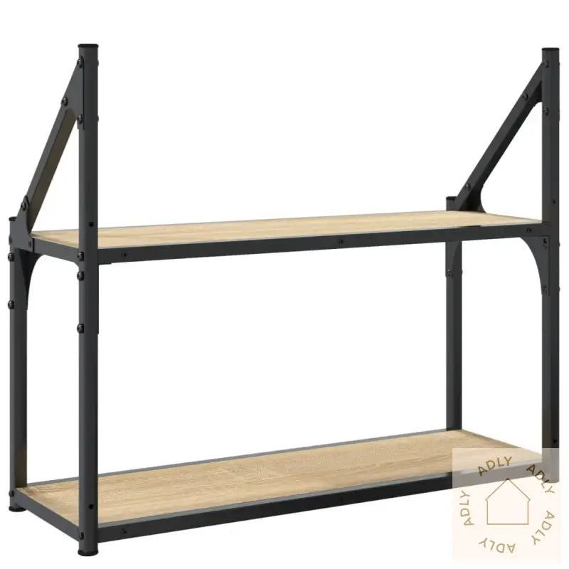 Vegghylle 3 Etasjer Sonoma Eik 60X21X51 Cm Konstruert Tre