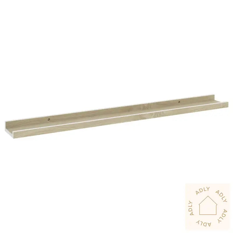 Vegghyller 4 Stk Hvit Og Sonoma Eik 80X9X3 Cm
