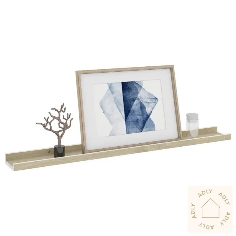 Vegghyller 4 Stk Hvit Og Sonoma Eik 80X9X3 Cm