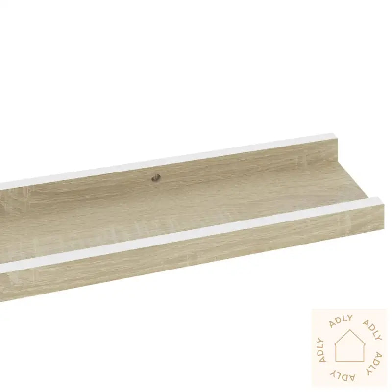 Vegghyller 4 Stk Hvit Og Sonoma Eik 80X9X3 Cm