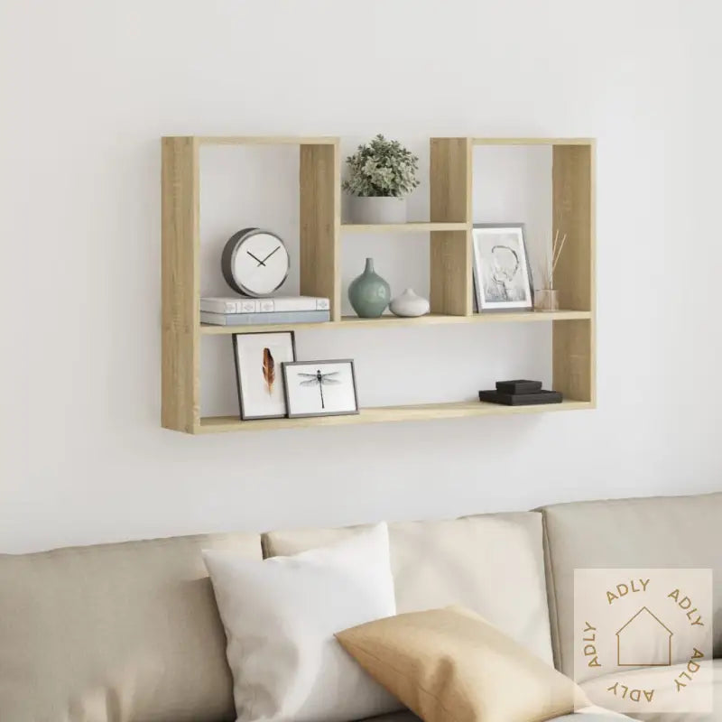 Vegghylle Sonoma Eik 99X15X60 Cm Konstruert Tre