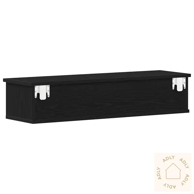 Veggskap Svart Eik 88X26X18,5 Cm Konstruert Tre