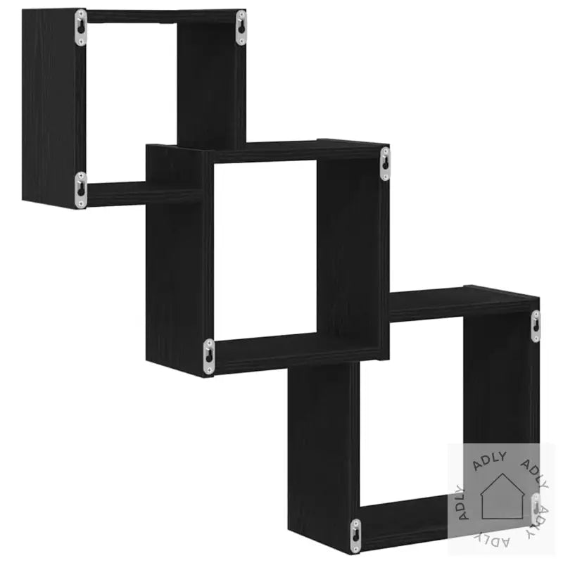 Vegghyller Kubeformet Svart Eik 68X15X68 Cm Konstruert Tre