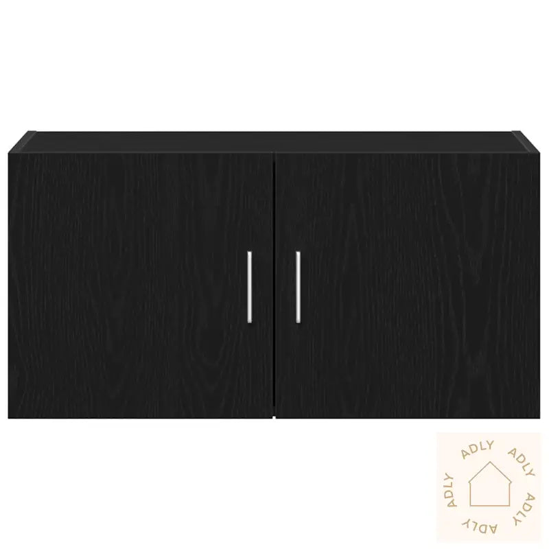 Veggskap Svart Eik 80X39X40 Cm Konstruert Tre