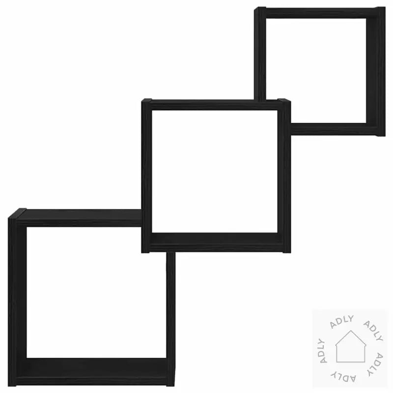 Vegghyller Kubeformet Svart Eik 68X15X68 Cm Konstruert Tre