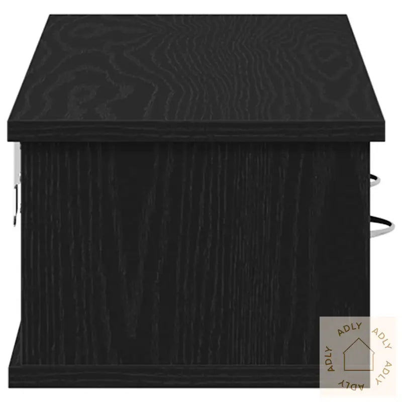 Veggskap Svart Eik 88X26X18,5 Cm Konstruert Tre
