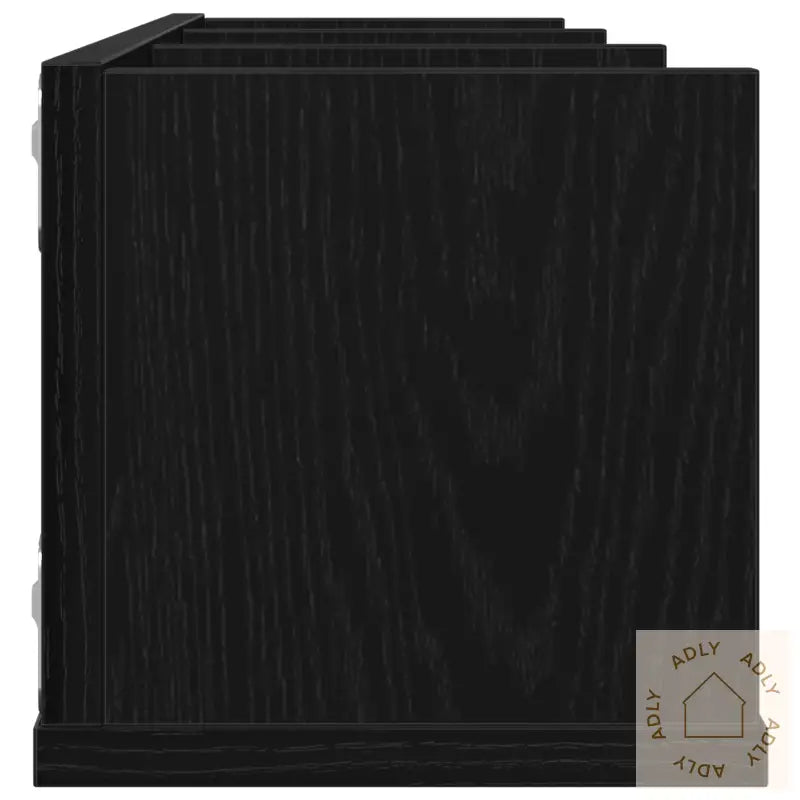Cd-Vegghylle I Svart Eik, 75X18X18 Cm, Laget Av Tre