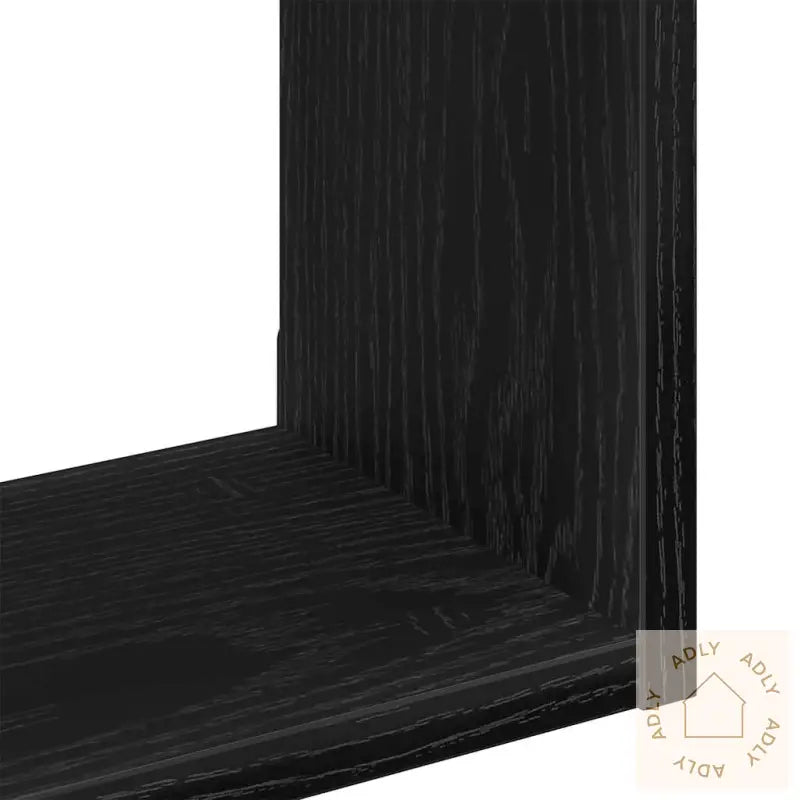 Vegghylle Svart Eik 90X16X78 Cm Konstruert Tre