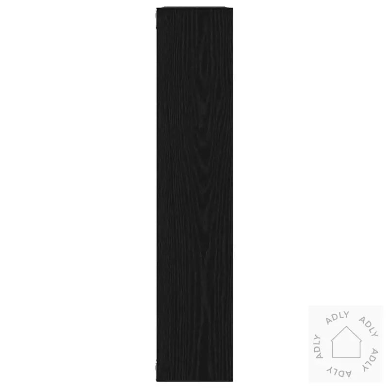 Vegghylle Svart Eik 90X16X78 Cm Konstruert Tre